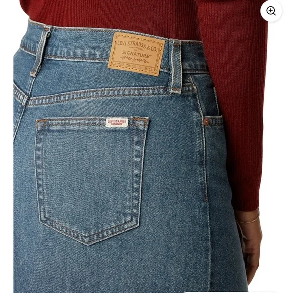 Levi’s Strauss Signature Women’s Denim Maxi Skirt blue Size 2 W26 New - Picture 4 of 16